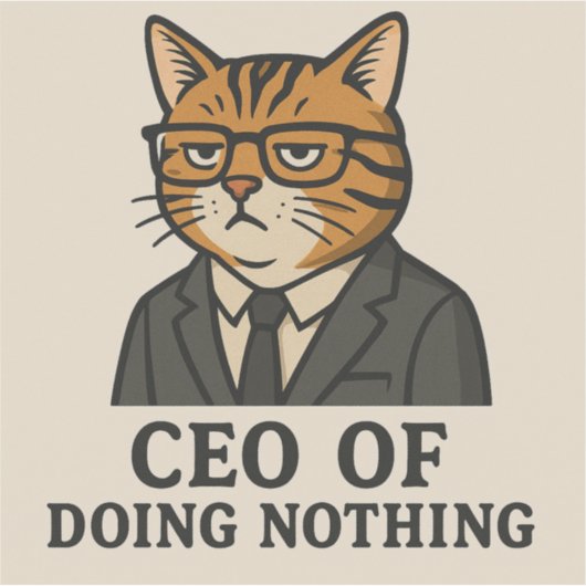 CEO OF DOING NOTHING シール (正面)