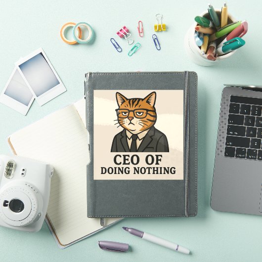 CEO OF DOING NOTHING シール (iPadカバー)
