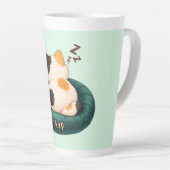 "CEO of Nap" Cat Sleeping on The Couch カフェラテマグ (右アングル)