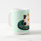 "CEO of Nap" Cat Sleeping on The Couch コーヒーマグカップ (正面左)