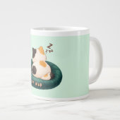 "CEO of Nap" Cat Sleeping on The Couch ジャンボコーヒーマグカップ (正面右)
