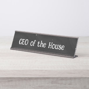 CEO of the House Desk Nameプレート – ママ向けギフト デスクネームプレート