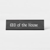 CEO of the House Desk Nameプレート – ママ向けギフト デスクネームプレート (正面)
