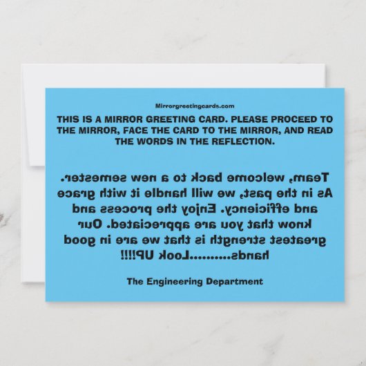 CEOFC1046ED – チーム サンキューカード (裏面)