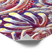 Cephalopod Cosmic Octopus in Psychedelic Seas ポスター (角)