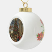 Ceramic Ball Nativity Santa Christmas Ornament セラミックボールオーナメント (右)