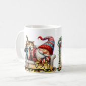 Ceramic Coffee Mug Sleeping Santa Gnome コーヒーマグカップ (正面左)