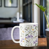 Ceramic Coffee Mug with Wraparound Flower Print コーヒーマグカップ