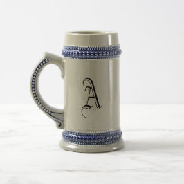 Ceramic Custom Initial Monogrammed German ビールジョッキ