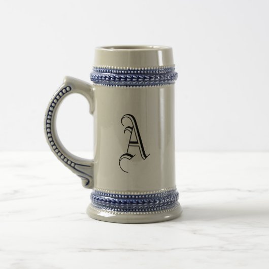 Ceramic Custom Initial Monogrammed German ビールジョッキ (左)