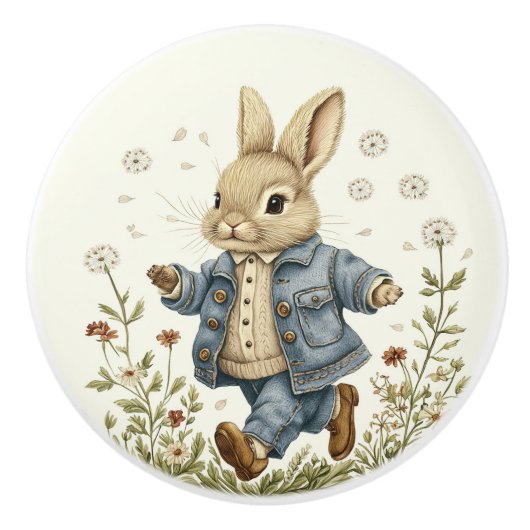 Ceramic Drawer Pull - Autumn Run セラミックノブ (正面)