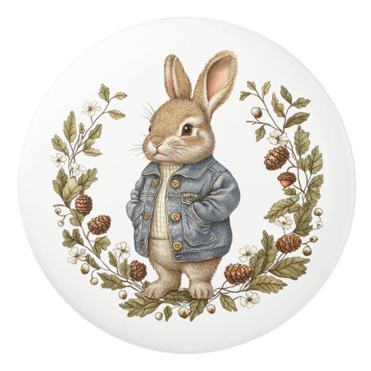 Ceramic Drawer Pull - Peter Rabbit Inspired セラミックノブ (正面)