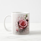 Ceramic Flower Mug Rose コーヒーマグカップ (左)