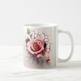 Ceramic Flower Mug Rose コーヒーマグカップ