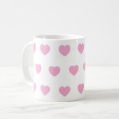 Ceramic Heart Travel Mug, Handmade Pottery Coffee  コーヒーマグカップ (正面左)