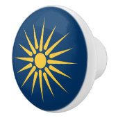 Ceramic knob pull with flag of Macedonia, Greece セラミックノブ (右)