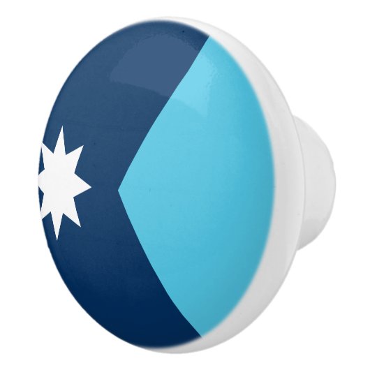 Ceramic knob pull with flag of Minnesota, USA セラミックノブ (右)