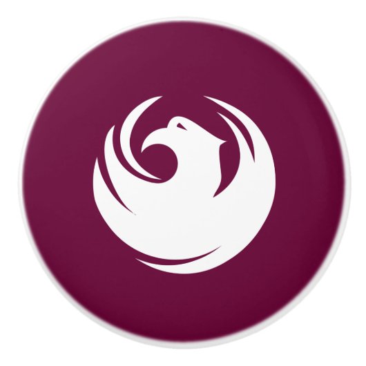 Ceramic knob pull with flag of Phoenix City セラミックノブ (正面)