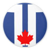 Ceramic knob pull with flag of Toronto, Canada セラミックノブ (正面)