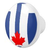 Ceramic knob pull with flag of Toronto, Canada セラミックノブ (右)