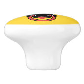 Ceramic knob pull with flag of Uri, Switzerland セラミックノブ (側面)