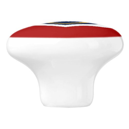 Ceramic knob pull with new flag of Utah, USA セラミックノブ (側面)