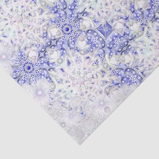 Ceramic lace blue of Greece & snowflake 薄葉紙 (詳細)