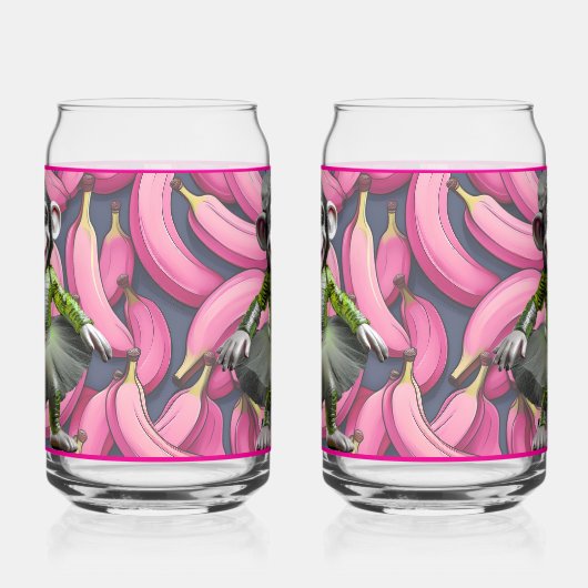 Ceramic Monkey Soda Glass ガラス缶 (左)