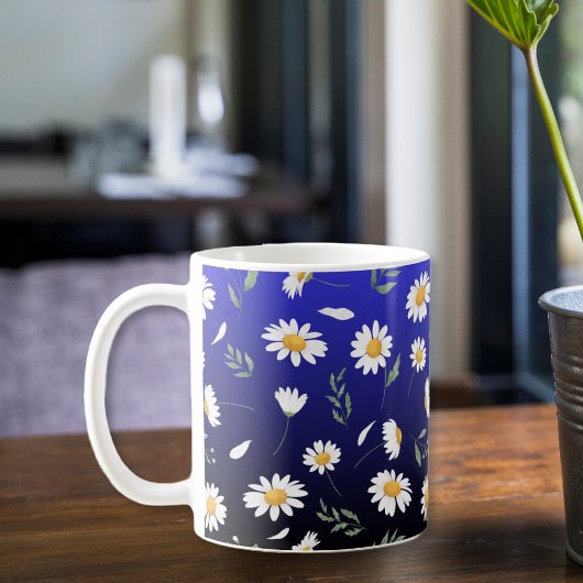 Ceramic mug, Daisy coffee mug, tea cup コーヒーマグカップ