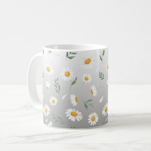 Ceramic mug, Daisy coffee mug, tea cup コーヒーマグカップ (正面左)