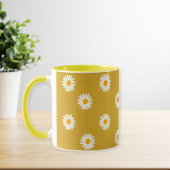 Ceramic mug, Daisy coffee mug, tea cup マグカップ