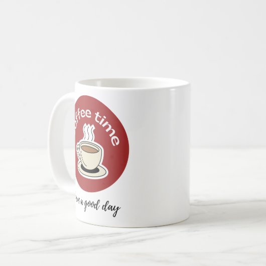 Ceramic mug for coffee lovers コーヒーマグカップ (正面左)