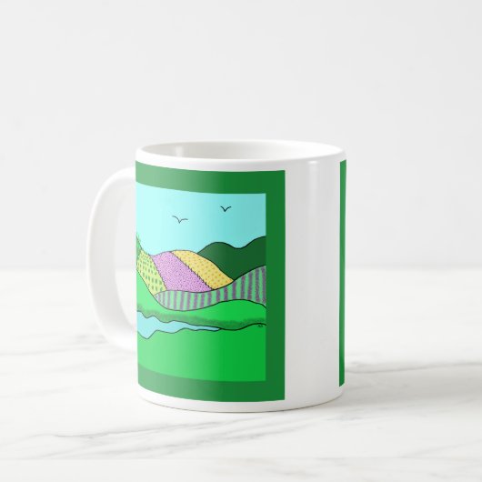 Ceramic Mug - Rolling Hills コーヒーマグカップ (正面左)