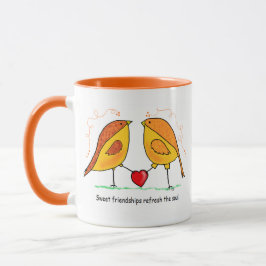Ceramic Mug Sweet Friendship Birds マグカップ