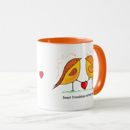 Ceramic Mug Sweet Friendship Birds マグカップ (正面右)