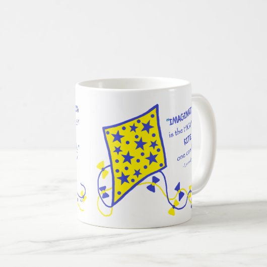Ceramic Mug - Whimsical Kite with saying コーヒーマグカップ (正面右)