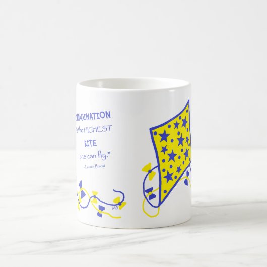 Ceramic Mug - Whimsical Kite with saying コーヒーマグカップ (中央)