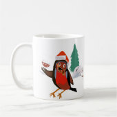 Ceramic mug with Christmas Cheer Robin design コーヒーマグカップ (左)