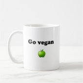 Ceramic mug with Go Vegan design コーヒーマグカップ (左)