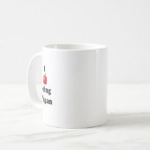 Ceramic mug with I Love Being Vegan design コーヒーマグカップ (正面左)
