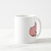 Ceramic mug with pink rabbit design コーヒーマグカップ (正面右)
