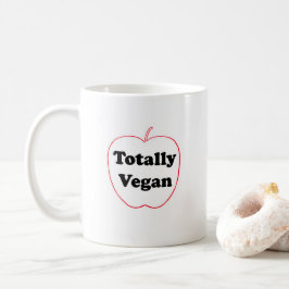 Ceramic mug with "Totally Vegan" motif コーヒーマグカップ