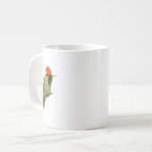 Ceramic mug with Tufted Coquette design コーヒーマグカップ (正面左)