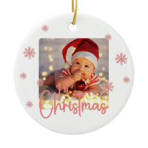 Ceramic Ornament Babys First Christmas Baby