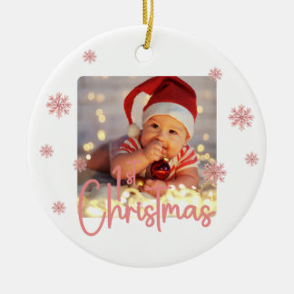 Ceramic Ornament Babys First Christmas Baby セラミックオーナメント