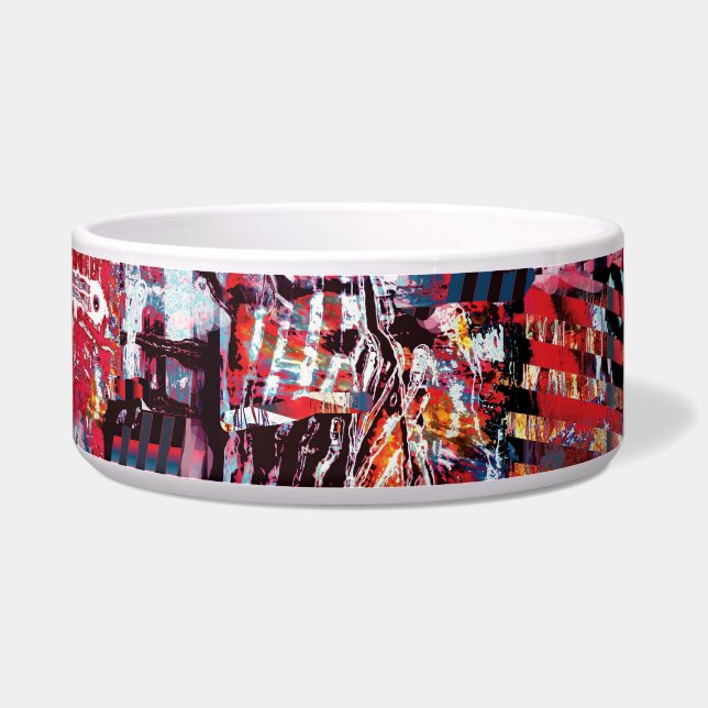 Ceramic Pet Bowl – フラグメントパルス ボウル (右)