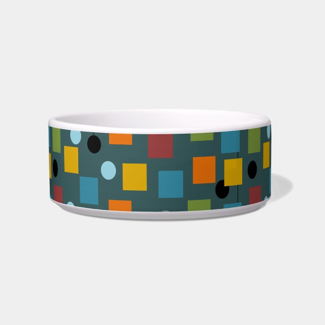Ceramic Pet Bowl - Mid-Century Modern 1.3 Seamless ボウル (正面)