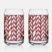 Ceramic Reindeer Soda Glass ガラス缶 (左)