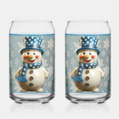 Ceramic Snowman Glass ガラス缶 (正面)