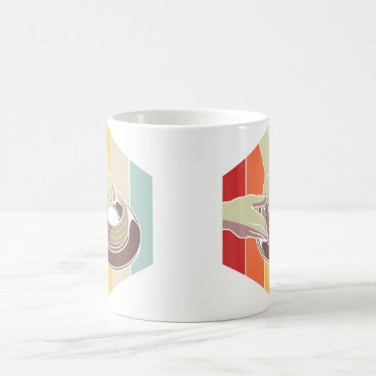 Ceramic Teacher Retro Pottery コーヒーマグカップ (中央)